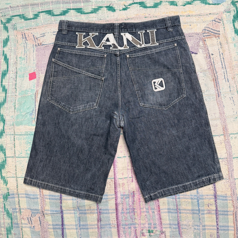90's Karl Kani Y2k Hype Vintage Denim Baggy Shorts Skate Jorts Men's Size 42